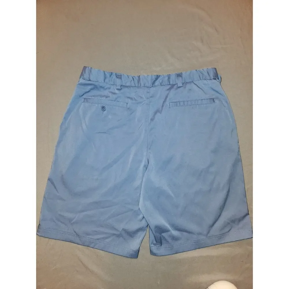Cypress Club Men's Blue Golf Dress Shorts Polyester Spandex Stretch Flat Front - Picture 3 of 3